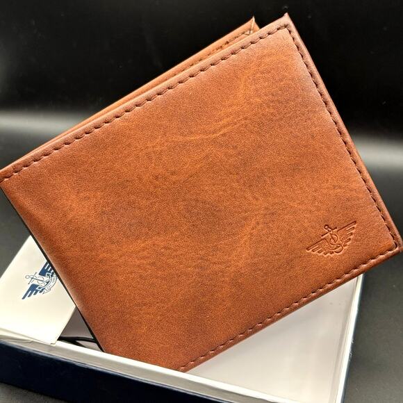 Dockers Men’s Genuine Leather Bifold Wallet 31DP220025 Tan Color NIB - Picture 3 of 17